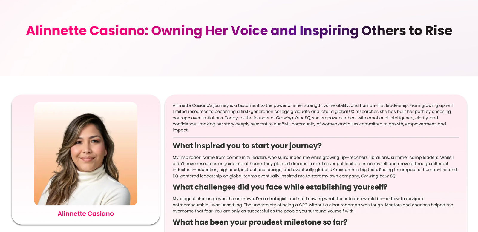 Interview Article by Humans of Fuzia